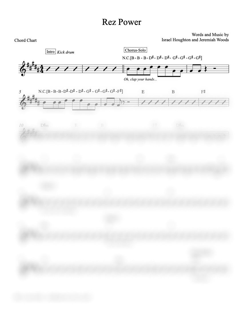 Rez Power Chord Chart Anthem to Our God Indiana Bible College Indiana Bible College Store