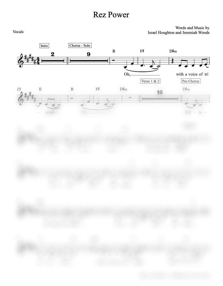 Rez Power Chord Chart Anthem to Our God Indiana Bible College