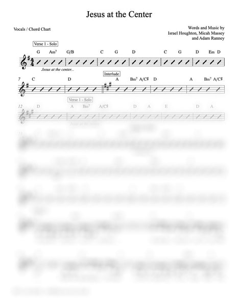 Jesus at the Center Lead Sheet