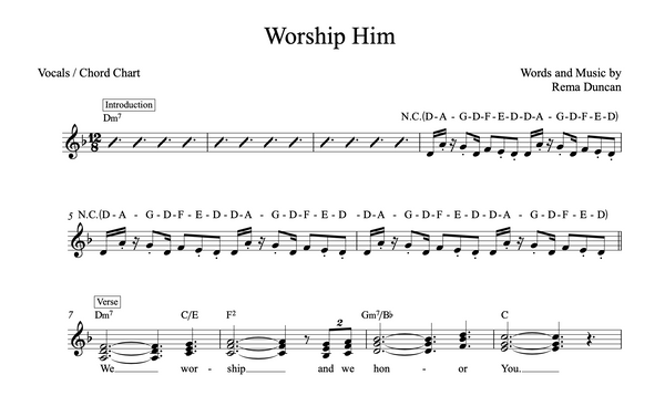 Worship Him Chord Chart & Lead Sheet
