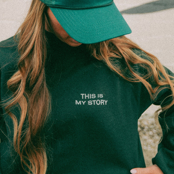 This is My Story / I Believed in Miracles Green Crewneck Sweatshirt